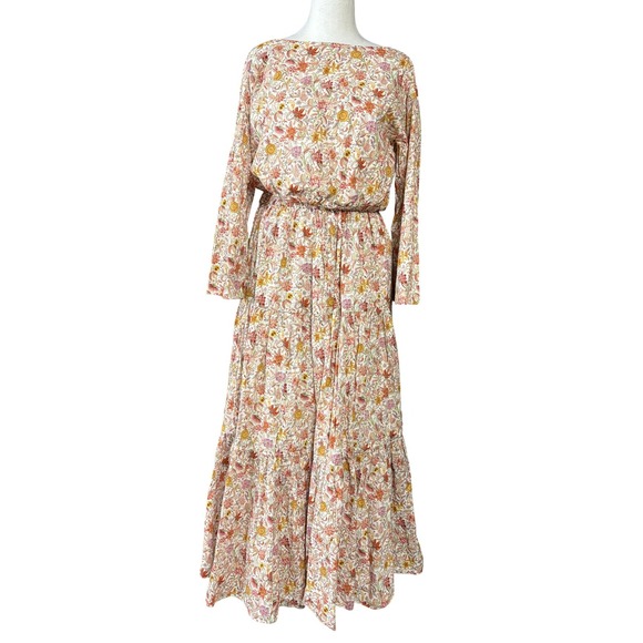 J.Crew Liberty Fabric Top Skirt Set Women's M Floral Maxi Boho 2 Piece